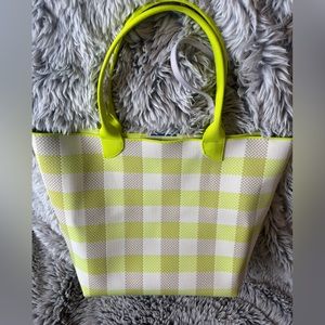 Rothy’s large lightweight tote (LWT) in Citrus gingham